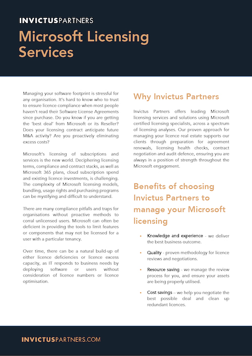 Microsoft Licence Management Services