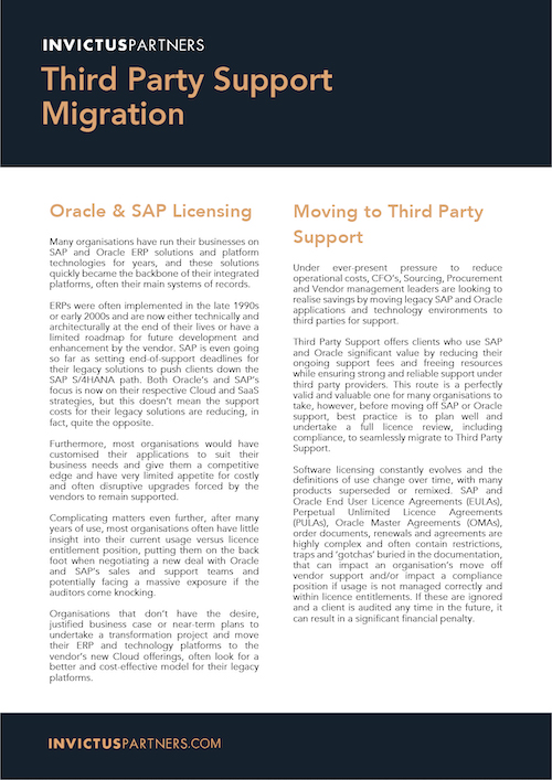 Third Party Support Migration Services